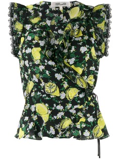 Diane von Furstenberg топ с принтом