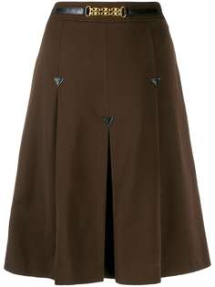 Céline Pre-Owned плиссированная юбка 1970-х годов с поясом