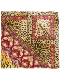 Etro шарф с леопардовым принтом