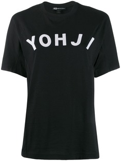 Y-3 футболка с нашивкой-логотипом