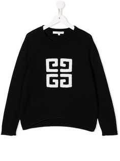 Givenchy Kids джемпер с монограммой