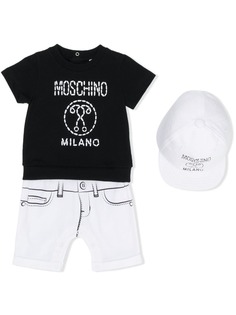 Moschino Kids ромпер и шапка trompe loeil