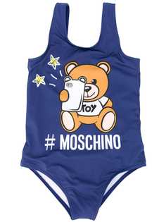 Moschino Kids слитный купальник с логотипом