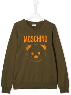 Moschino Kids толстовка с вышитым логотипом