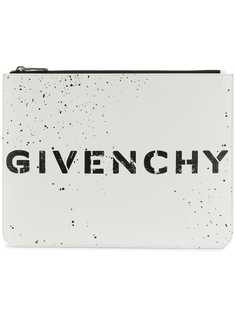 Givenchy клатч с контрастным логотипом