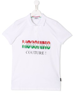 Moschino Kids рубашка-поло TEEN с логотипом