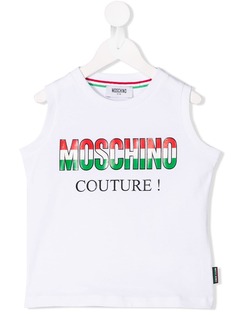 Moschino Kids топ с логотипом Couture!