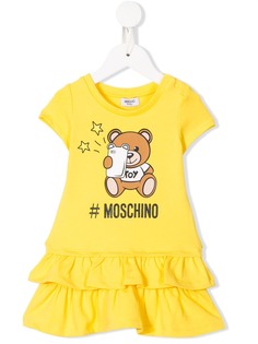 Moschino Kids платье-футболка с принтом