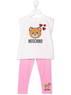 Moschino Kids спортивный костюм с медведем и логотипом