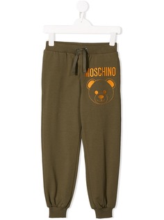 Moschino Kids спортивные брюки с вышитым логотипом