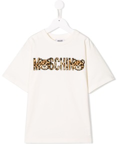 Moschino Kids футболка с нашивкой-логотипом