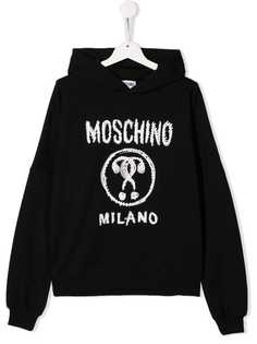 Moschino Kids худи с контрастным логотипом