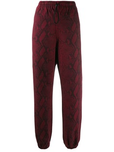 T By Alexander Wang брюки со змеиным принтом