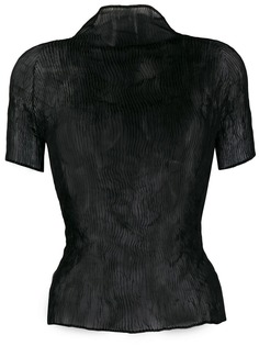 Issey Miyake полупрозрачная футболка с плиссировкой