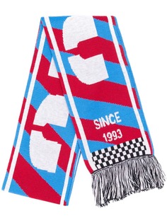 Miu Miu шарф в диагональную полоску с бахромой