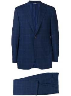 Canali строгий костюм-двойка в клетку