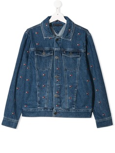 Tommy Hilfiger Junior джинсовая куртка с логотипом