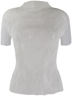 Issey Miyake футболка с мелкой плиссировкой