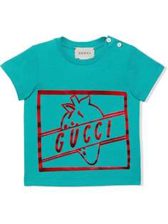 Gucci Kids футболка с принтом Gucci Strawberry