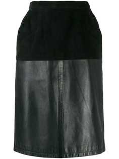 Yves Saint Laurent Pre-Owned бархатная юбка 1980-х годов прямого кроя