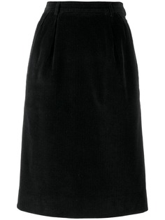 Yves Saint Laurent Pre-Owned бархатная юбка 1980-х годов прямого кроя
