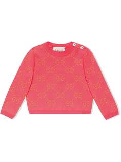 Gucci Kids трикотажный джемпер с узором GG
