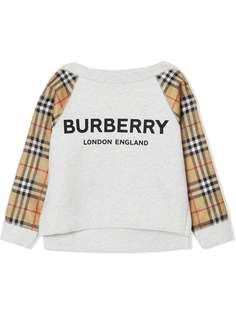 Burberry Kids толстовка в клетку Vintage Check с логотипом