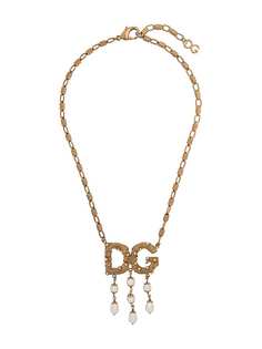 Dolce & Gabbana колье с логотипом DG