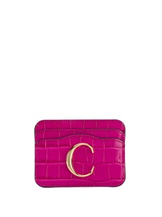 Chloé картхолдер с металлическим логотипом