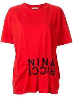 Nina Ricci футболка с вышитым логотипом