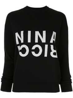 Nina Ricci джемпер с контрастным логотипом