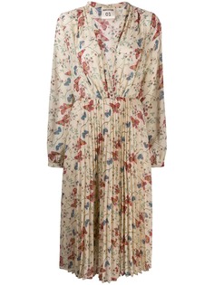 Semicouture плиссированное платье с цветочным принтом