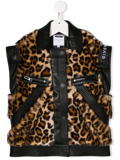 Givenchy Kids куртка из искусственного меха с леопардовым принтом