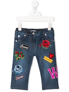 Dolce & Gabbana Kids джинсы с нашивками