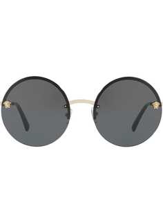 Versace Eyewear солнцезащитные очки в круглой оправе с декором Medusa
