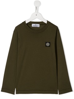 Stone Island Junior толстовка с нашивкой-логотипом
