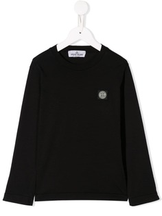 Stone Island Junior толстовка с нашивкой-логотипом