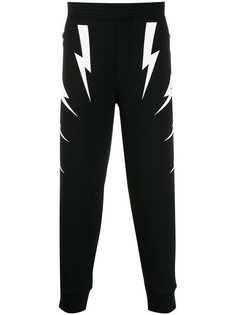 Neil Barrett спортивные брюки Thunder Bolt