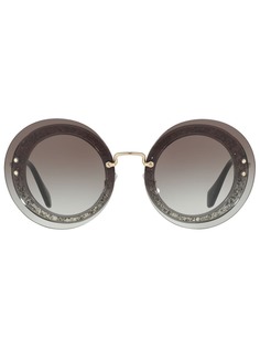 Miu Miu Eyewear солнцезащитные очки Reveal с блестками