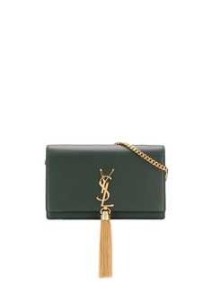 Saint Laurent кошелек Kate на цепочке с кисточкой