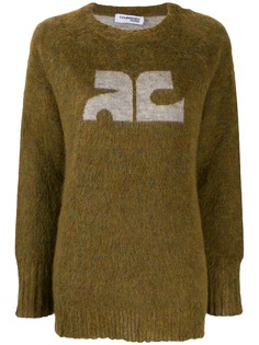 Courrèges джемпер с контрастным логотипом
