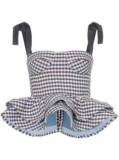 Silvia Tcherassi топ-бюстье Junquillo с баской