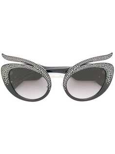 Miu Miu Eyewear солнцезащитные очки с кристаллами Swarovski