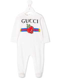 Gucci Kids ромпер с логотипом
