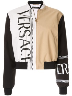 Versace куртка-бомбер дизайна колор-блок