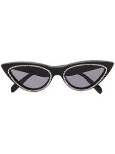 Celine Eyewear солнцезащитные очки в оправе кошачий глаз с кристаллами
