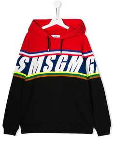 Msgm Kids толстовка с капюшоном и логотипом