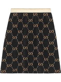 Gucci трикотажная юбка с узором GG