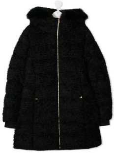Herno Kids шуба из искусственного меха с капюшоном