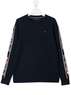 Tommy Hilfiger Junior свитер с кружевом и логотипом